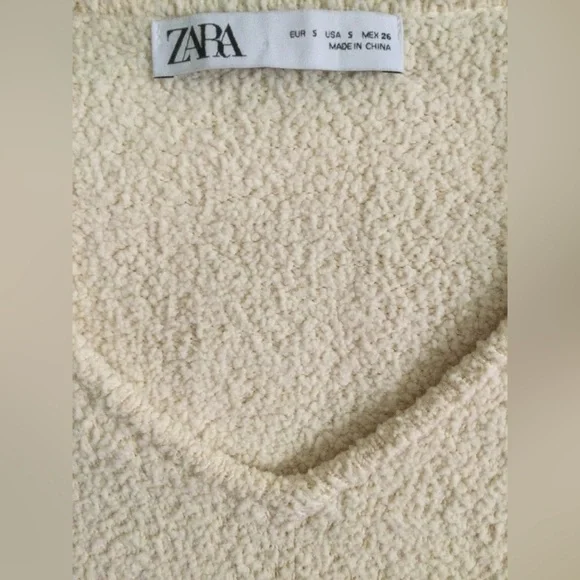 NWOT Zara Textured Knit Bodysuit - Picture 9 of 9